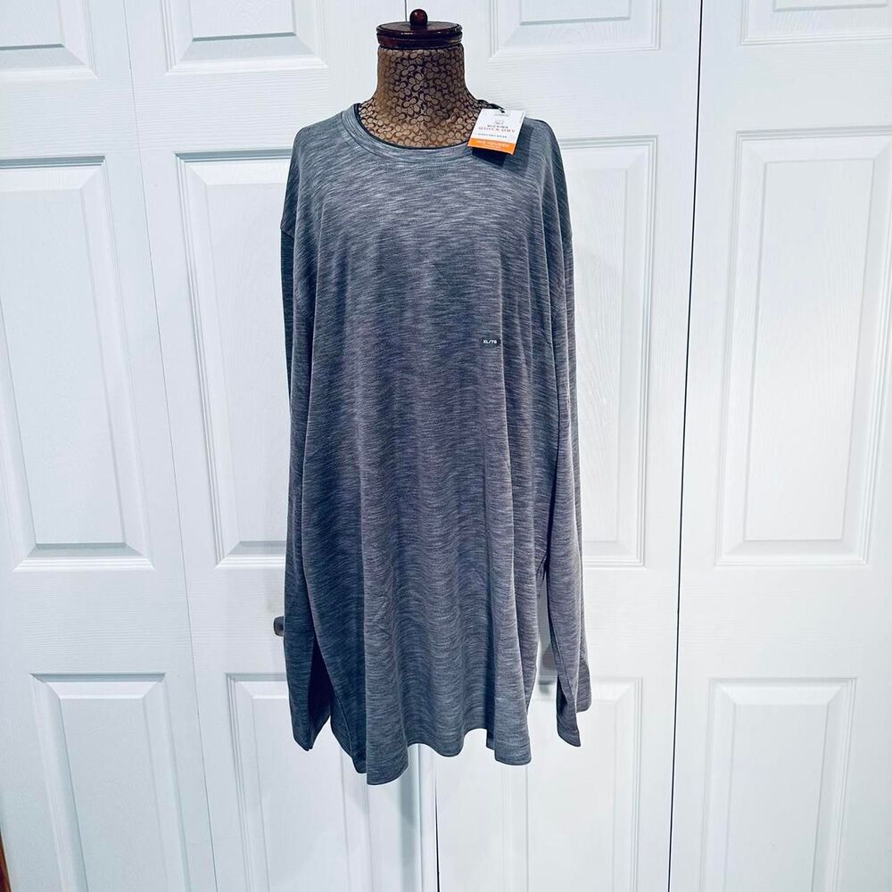 Van-Heusen Men's Grey Athletic Long Sleeve Shirt XL TG